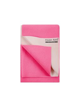 Polka Tots - Pink Waterproof & Reusable Baby Bed Protector Absorbent Mat Dry Sheet