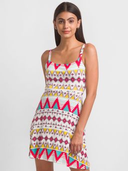 Globus - White Printed Dress