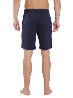 Jockey - Navy Blue & Charcoal Melange Knit Sport Shorts
