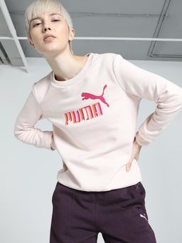 Puma - Graphics Womens Pink Crew Sweatshirt