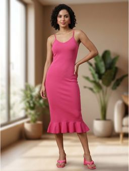 KOTTY - Women Pink Viscose Rayon Dress