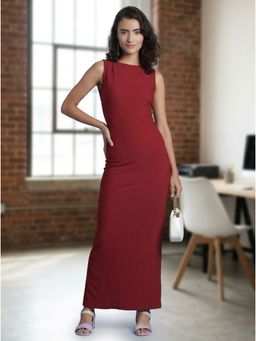 KOTTY - Women Maroon Viscose Rayon Dress