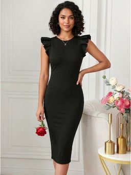 KOTTY - Women Black Viscose Rayon Dress