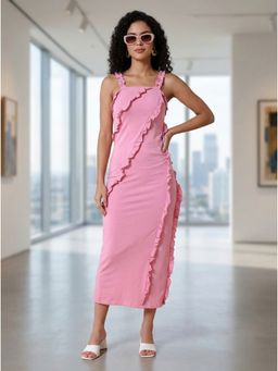 KOTTY - Women Pink Viscose Rayon Dress