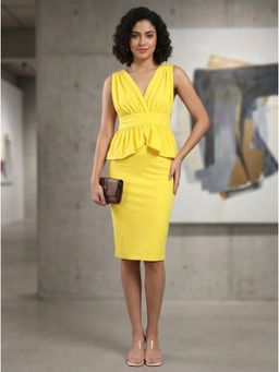 KOTTY - Women Yellow Cotton Dress