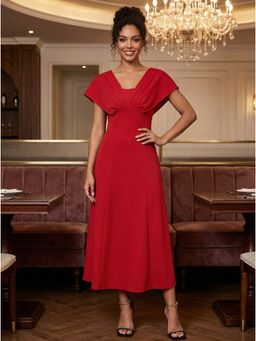KOTTY - Women Red Viscose Rayon Dress
