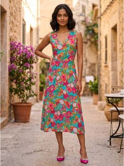 KOTTY - Women Blue Viscose Rayon Dress