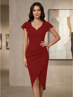 KOTTY - Women Red Viscose Rayon Dress