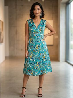 KOTTY - Women Blue Cotton Blend Dress