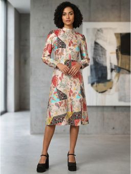 KOTTY - Women Beige Polyester Dress