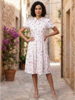KOTTY - Women White Polyester Dress
