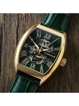 Earnshaw - Beauchamp Automatic Skeleton Green Tonneau Dial Mens Watch - ES-8148-06