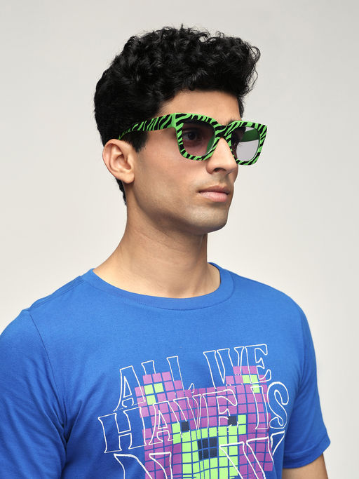 Buy MIXT by Nykaa Fashion Green and Black Zebra Print Oversized