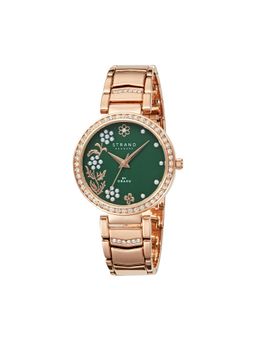 Strand by Obaku - Pearl Mint Quartz Crystal With Flower Pattern Dial Womens Watch - S713LHVESV