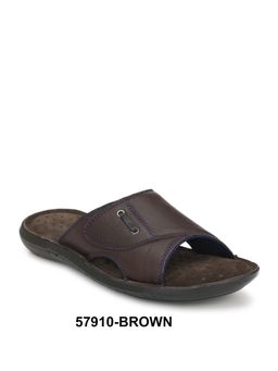 Delize - Men Brown Solid Sandals