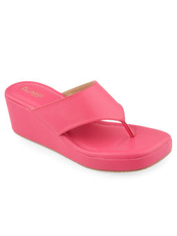 Ek_agga - Solid Pink Platform Heels