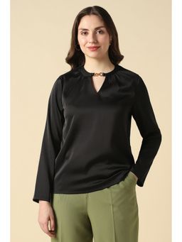 Allen Solly - Women Black Solid Formal Top