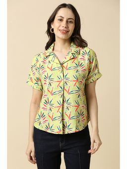 Allen Solly - Women Green Print Casual Shirt