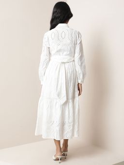 RAREISM - Darcy Self Design White Dress