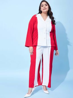 AAREIN - Red Colorblock Co-Ord Set