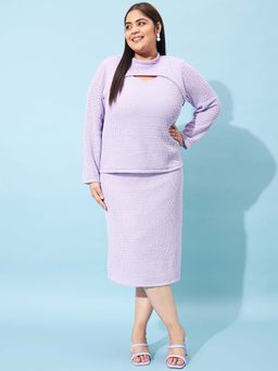 AAREIN - Lavender Self Design Co-Ord Set