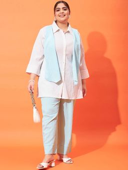 AAREIN - Blue Solid Co-Ord Set