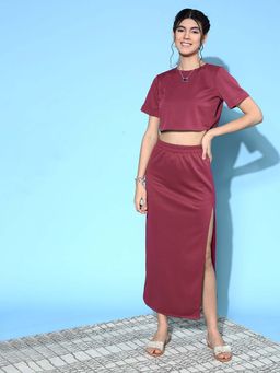 AAREIN - Purple Solid Co-Ord Set