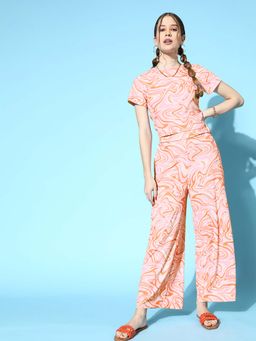 AAREIN - Orange Printed Co-Ord Set