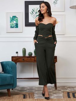 AAREIN - Olive Solid Co-Ord Set