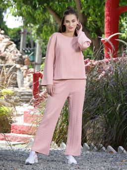 AAREIN - Peach Self Design Co-Ord Set