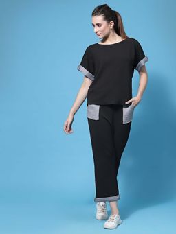 AAREIN - Black Solid Co-Ord Set