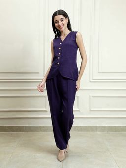 AAREIN - Purple Solid Co-Ord Set