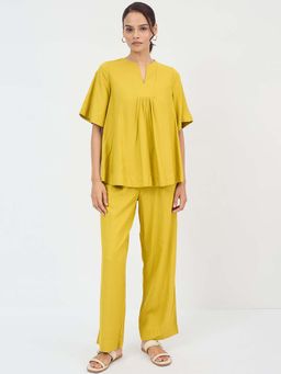 Femmella - Green Self Design Co-Ord Set