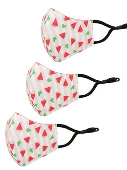Tossido - Multi-Color Printed Cotton Adjustable Cloth Mask (Pack of 3)