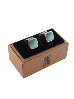 The Tie Hub - Ocean Green Stone Cufflinks