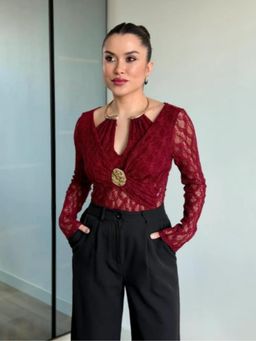 Trenbee - Kelsey Bodysuit Red