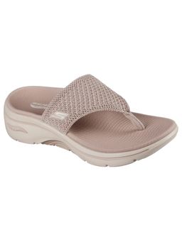 SKECHERS - GO WALK ARCH FIT 2.0 Beige Flip Flops