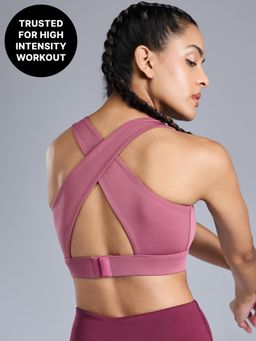 Kica - Crostini™ Full Coverage Sports Bra-High-Impact Support & Quick-Dry KICASKN™ Fabric KIC101-TULIPWOOD