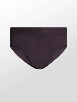 Rare Rabbit - Men Maroon Solid Briefs