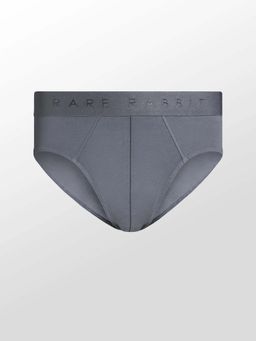 Rare Rabbit - Men Grey Solid Briefs