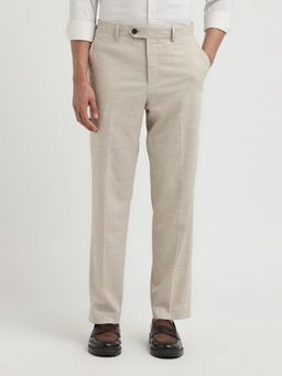 SELECTED HOMME - Mens Beige Regular Fit Trouser