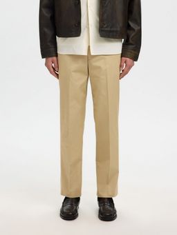 SELECTED HOMME - Men's Beige Regular Fit Trouser