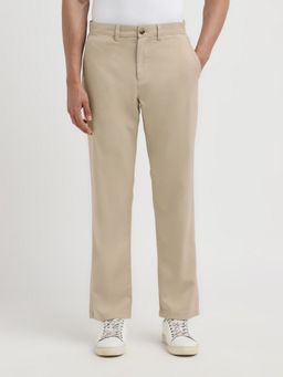 SELECTED HOMME - Men Beige Straight Fit Trouser