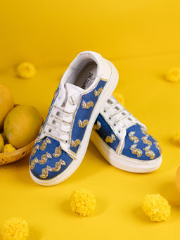 The Saree Sneakers - Navy Blue Mango Sneakers