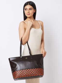 Caprese - Zeta Laptop Tote Bag - Chocolate (L)