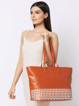 Caprese - Zeta Laptop Tote Bag - Tan (L)