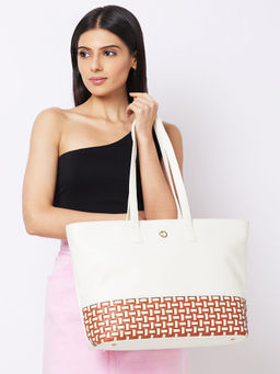 Caprese - Zeta Laptop Tote Bag - Vanilla (L)