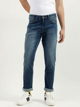 United Colors of Benetton - Blue Solid Pattern Slim Fit Jeans