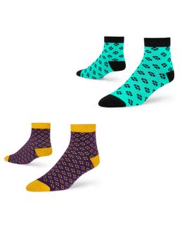Dynamocks - Men and Women Ankle Length Socks - Free Size - Pack of 2 Pairs