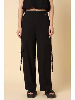 Allen Solly - Women Black Regular Fit Cut Work Casual Trousers